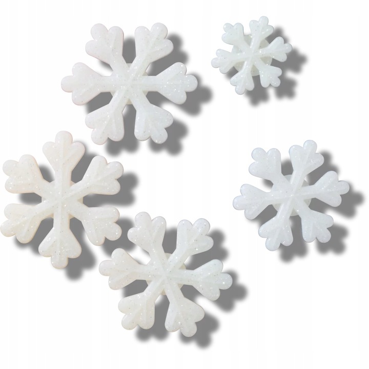 Accesoriu pentru incaltaminte, Crocs, Jibbitz Snowflakes, Multicolor, 5 bucata
