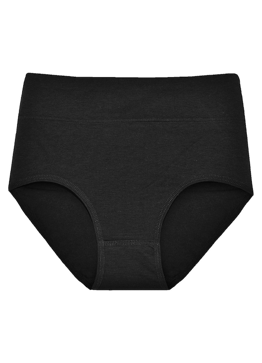 Chiloti Dama Clasici cu Talie Inalta din Bumbac Organic, Negru