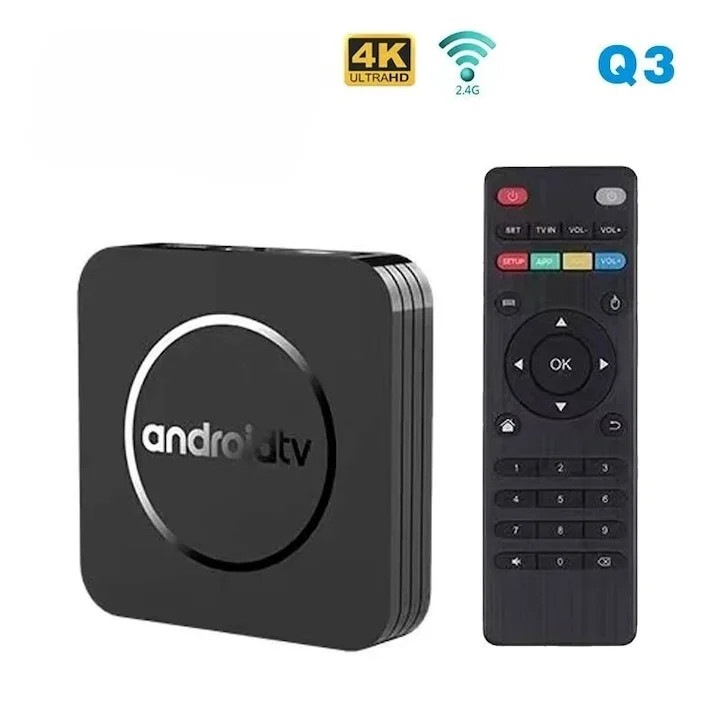 Stick TV, Смарт мрежов плейър Ultra HD, Гласово управление с AI, Декодиране Dolby Digital, WiFi