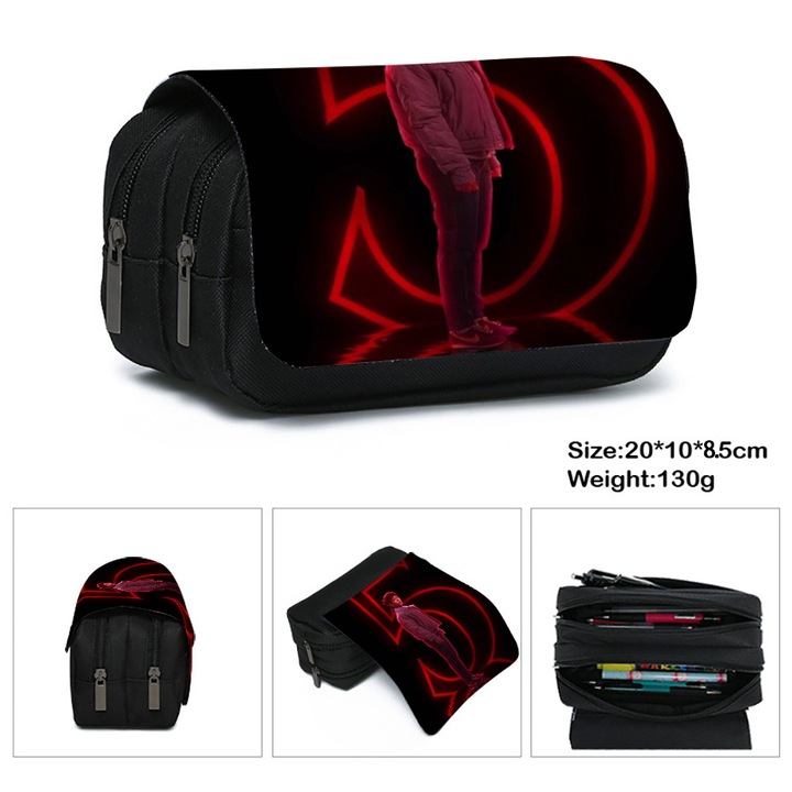 Несесер Stranger Things 5, голям капацитет, многослойно съхранение, материал Оксфорд