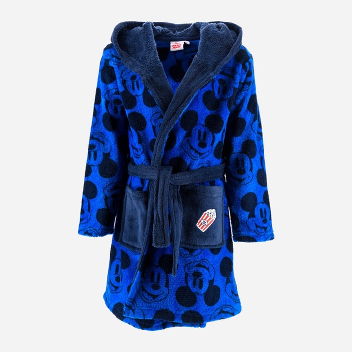 Halat baie Mickey Mouse, coral fleece, 98 cm, albastru