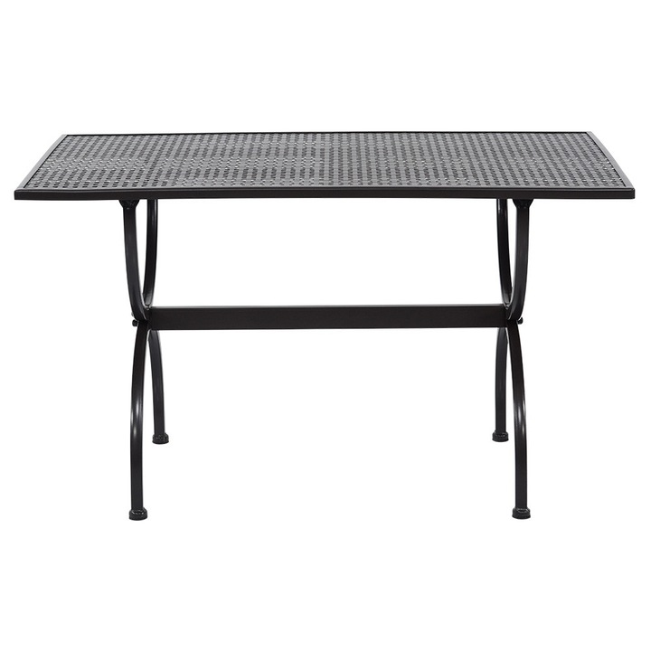 Masa dreptunghiulara gradina/terasa, Maison Mex ROMEO, L.125 l.75 H.73 cm, negru