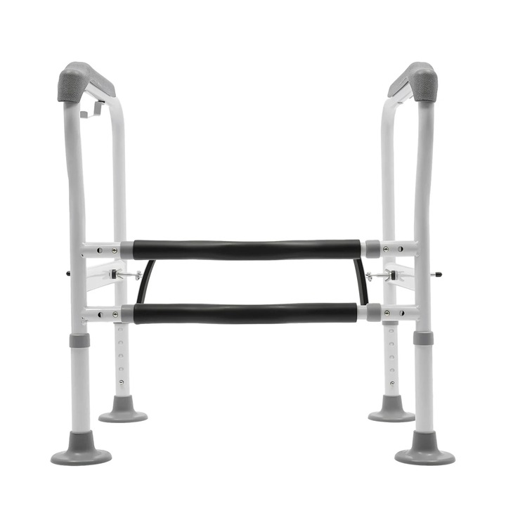 WC-kapaszkodó, állítható, csúszásmentes, fehér, 65-78cm x 60-65cm, teherbírás 150kg