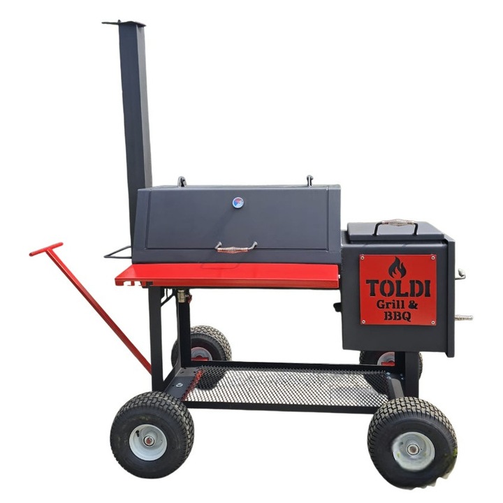 Grill/Afumătoare Toldi Smoker 100 Pro, lemn/carbon, oțel, pentru utilizare privată/profesională