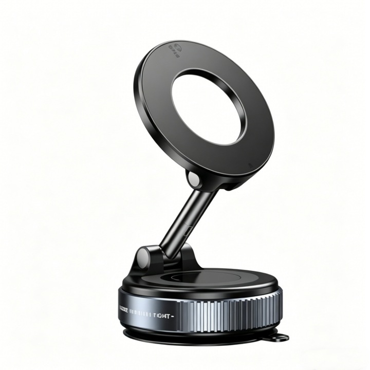 Suport magnetic pentru telefon in masina, articulatie flexibila, compatibil cu multiple modele, 6.4x4.5cm, negru