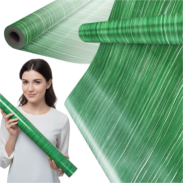 Hârtie de împachetat cadouri, PaperHit, rolă mare 20m, verde, pentru zile de naștere și alte ocazii