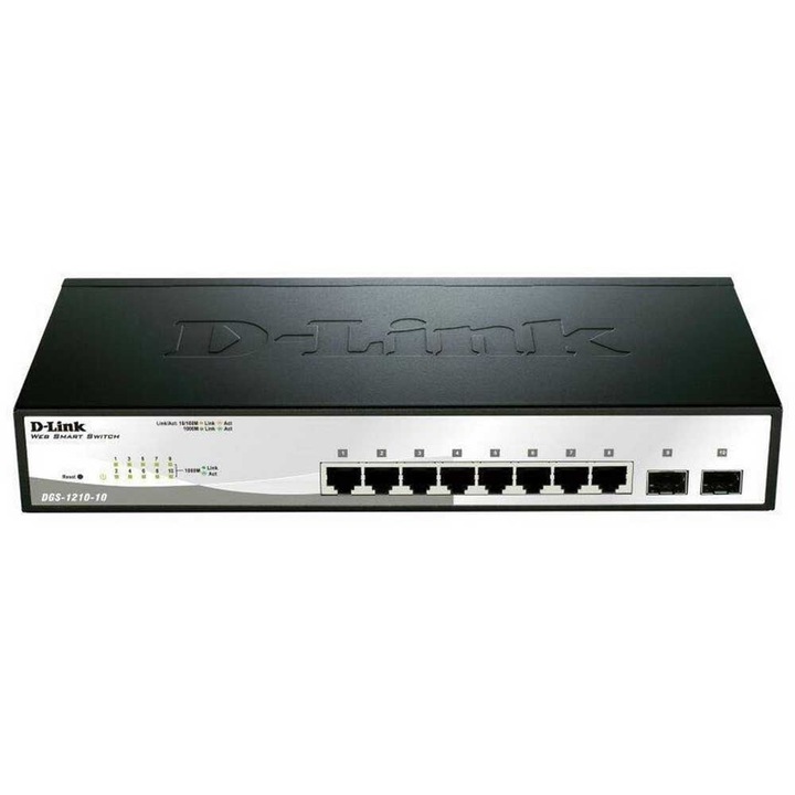 D-Link DGS-1210-10/E switch, 10 portos 10 / 100 / 1000 MBs