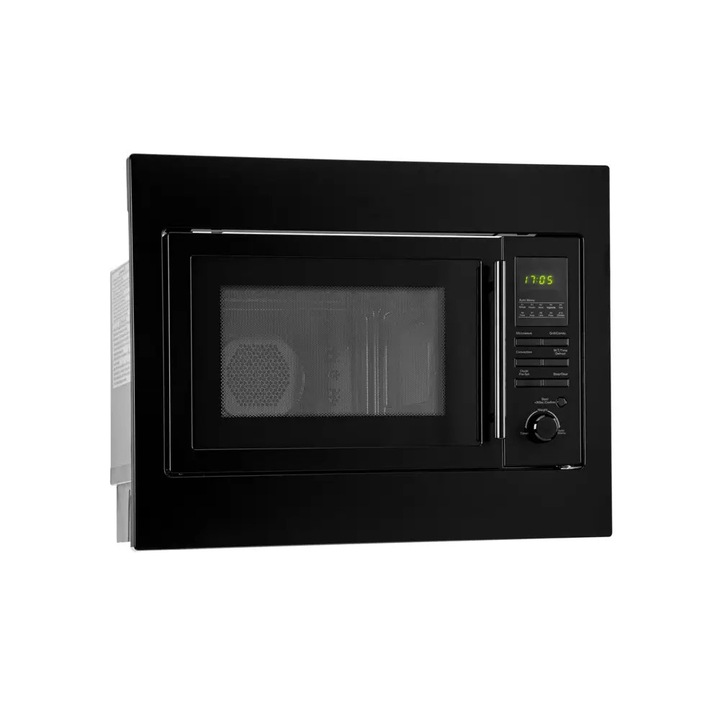 Микровълнова фурна 3в1 Bomann, 25 литра, 900W, матово черна, за вграждане, LCD дисплей