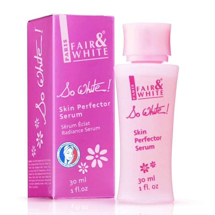 Ser Fair and White So White Skin Perfector, 30 ml, cu acid kojic și ulei de ricin, pentru uniformizarea tonului pielii