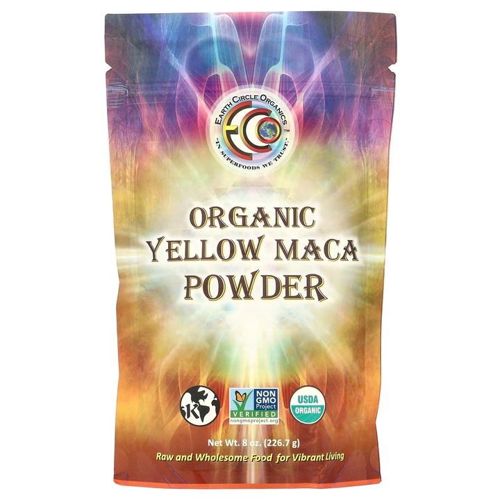 Maca organica pudra, 226,7 g, Earth Circle Organics, vegana
