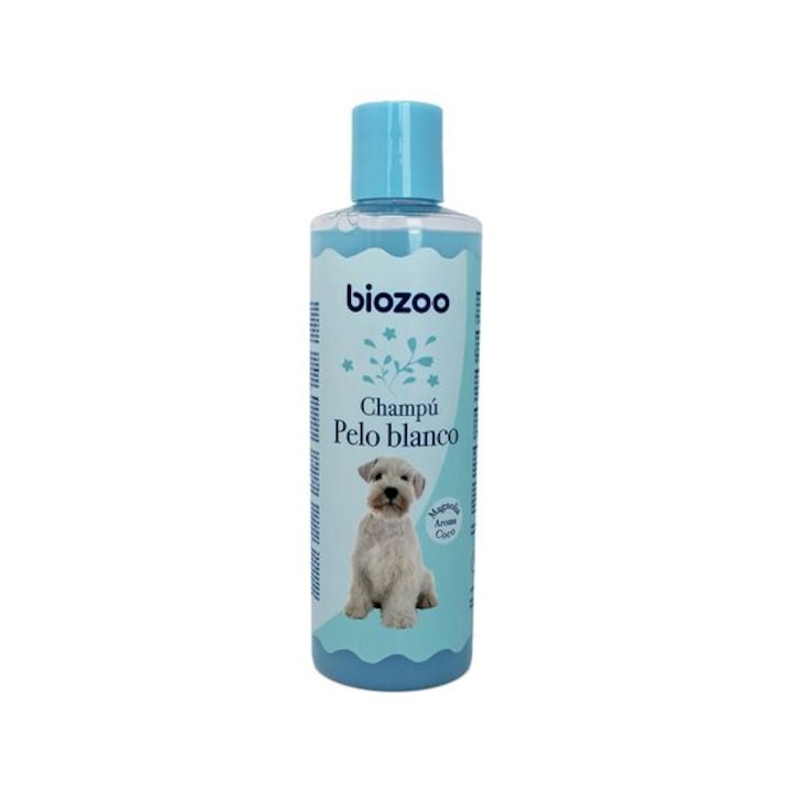 Șampon pentru câini cu blană albă, Biozoo, 250 ml