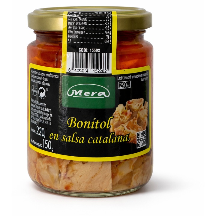 Conservă de ton Mera, bonito în sos catalan, 220 gr
