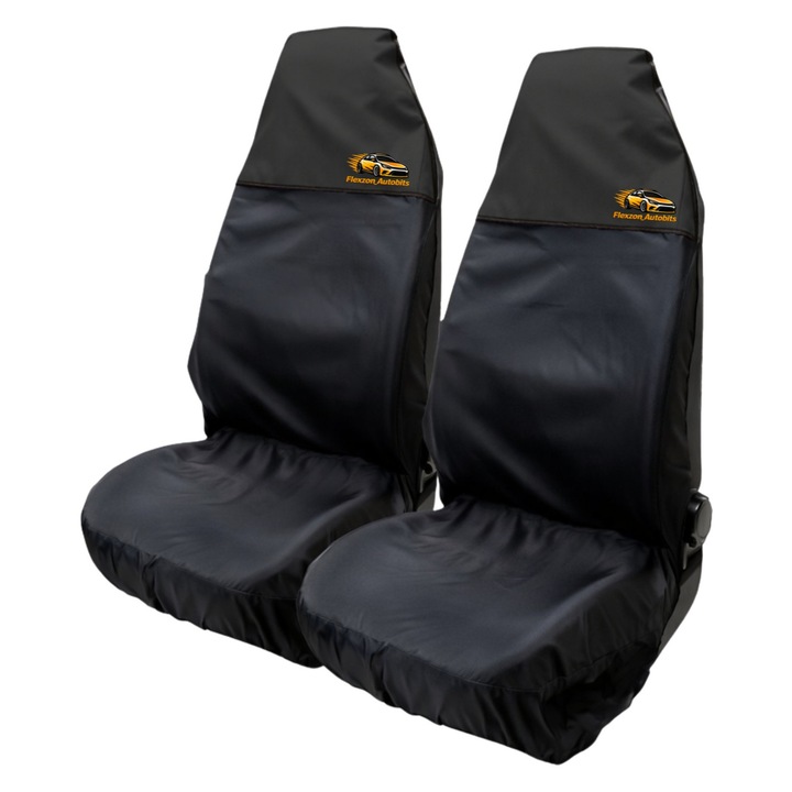 Set 2 buc. Protectii universale impermeabile din nailon pentru scaune auto – Negru
