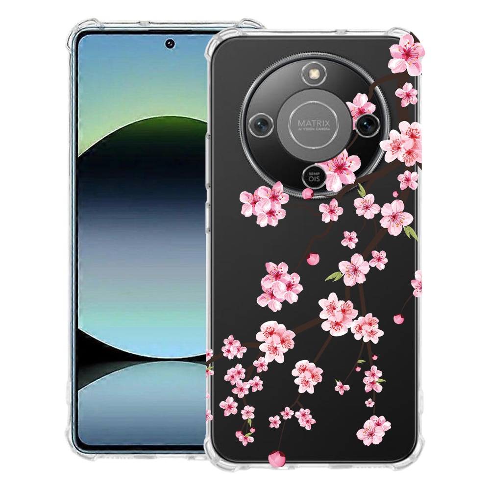 BestCase® Husa Anti Shock 1.5mm Compatibila cu Honor Magic8 Lite, cu Design Japan Cherry tree, Reinforced 4 Corners, K2 3128364 AS 1475