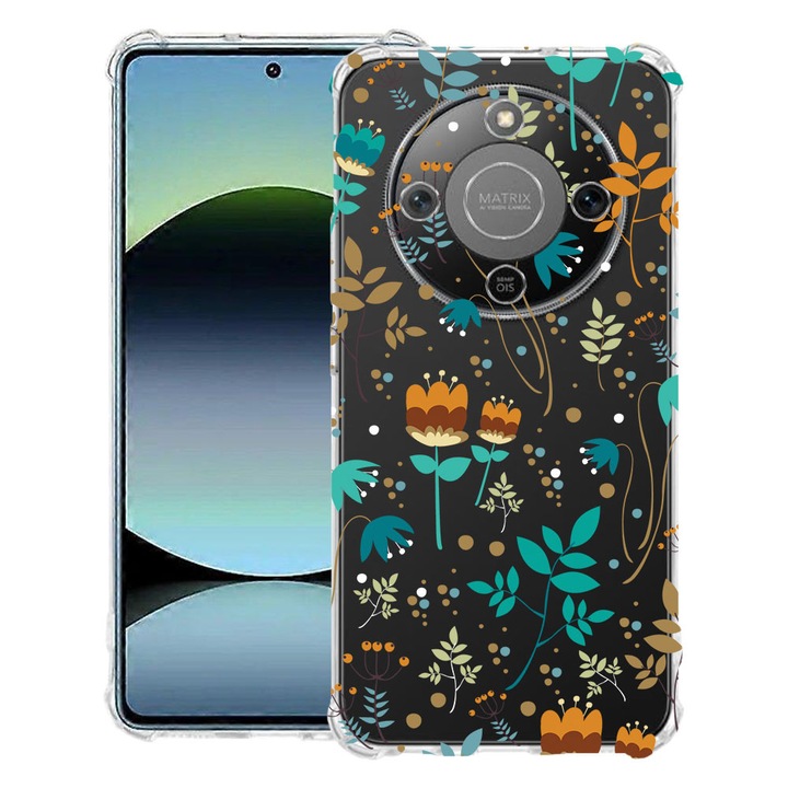 BestCase® Husa Anti Shock 1.5mm Compatibila cu Honor Magic8 Lite, cu Design Spring Flowers, Reinforced 4 Corners, 3128364 AS 28