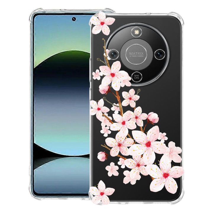 BestCase® Husa Anti Shock 1.5mm Compatibila cu Honor Magic8 Lite, cu Design Spring Flower, Reinforced 4 Corners, 3128364 AS 62