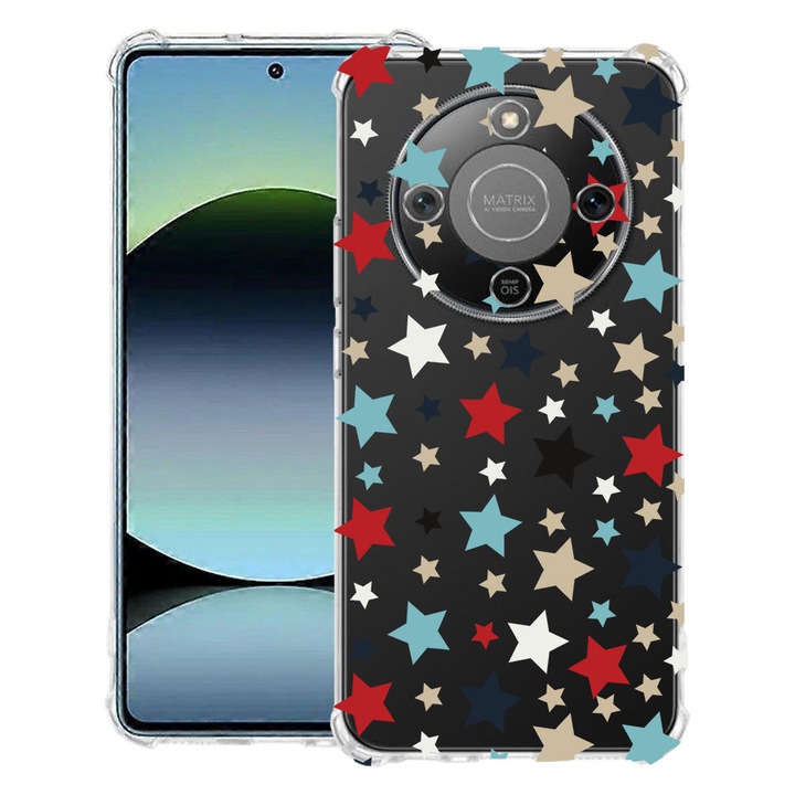 BestCase® Husa Anti Shock 1.5mm Compatibila cu Honor Magic8 Lite, cu Design Stars, Reinforced 4 Corners, 3128364 AS 146