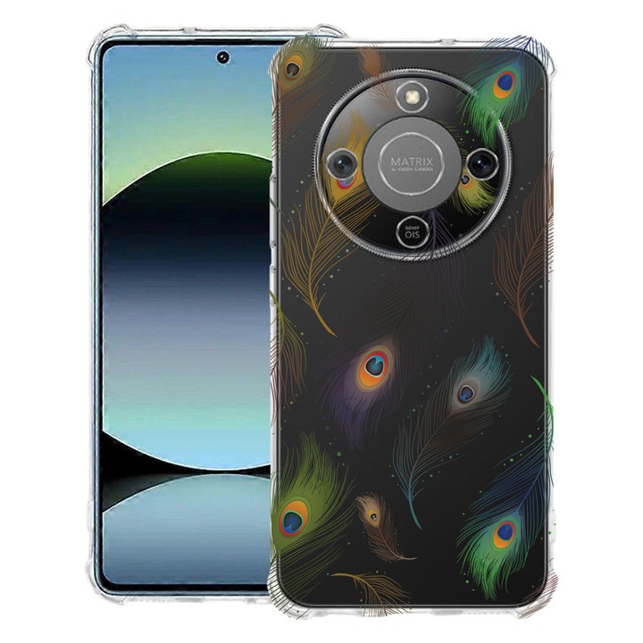 BestCase® Husa Anti Shock 1.5mm Compatibila cu Honor Magic8 Lite, cu Design Flower, Reinforced 4 Corners, 3128364 AS 152