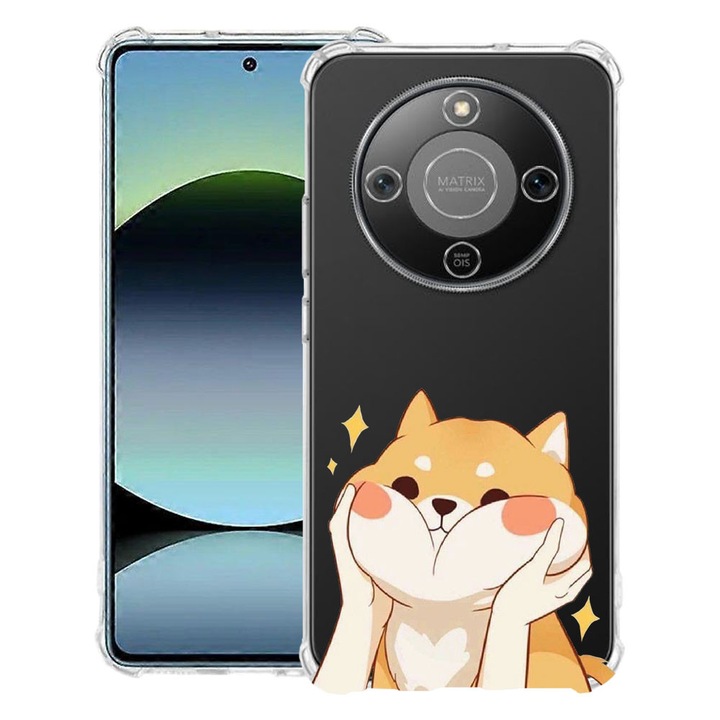 BestCase® Husa Anti Shock 1.5mm Compatibila cu Honor Magic8 Lite, cu Design Emoji - Sweet Cat, Reinforced 4 Corners, 3128364 AS 596