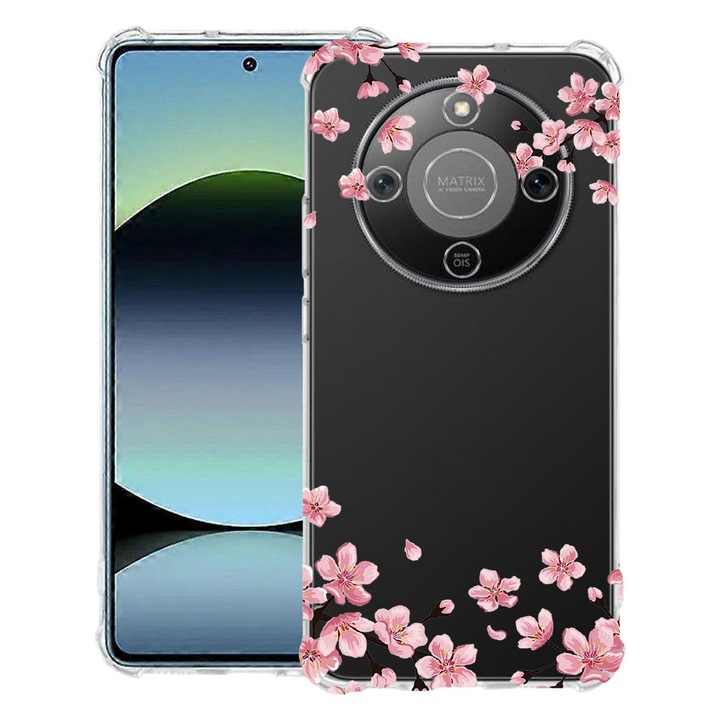 BestCase® Husa Anti Shock 1.5mm Compatibila cu Honor Magic8 Lite, cu Design Pastel colors - flowers, Reinforced 4 Corners, 3128364 AS 694