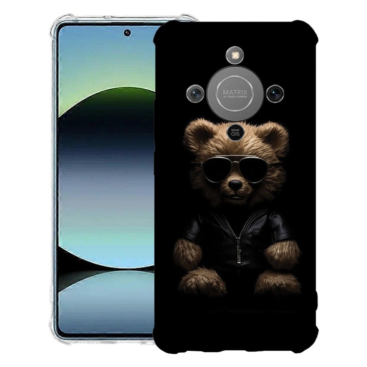 BestCase® Husa Anti Shock 1.5mm Compatibila cu Honor Magic8 Lite, cu Design Bear Style, Reinforced 4 Corners, 3128364 AS 1104