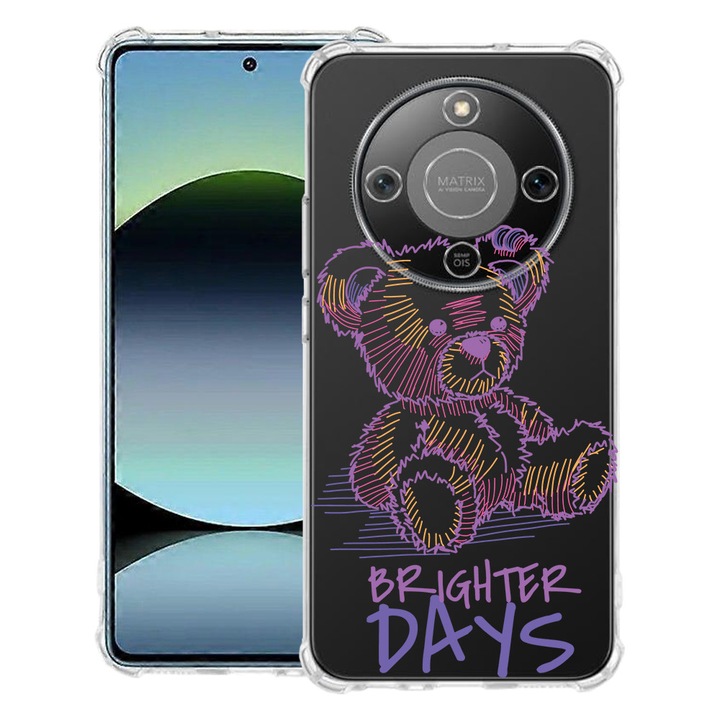 BestCase® Husa Anti Shock 1.5mm Compatibila cu Honor Magic8 Lite, cu Design Teddy Bear Brighter Days, Reinforced 4 Corners, 3128364 AS 1563