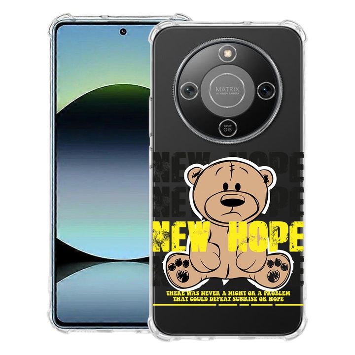 BestCase® Husa Anti Shock 1.5mm Compatibila cu Honor Magic8 Lite, cu Design Teddy Bear New Hope, Reinforced 4 Corners, 3128364 AS 1556