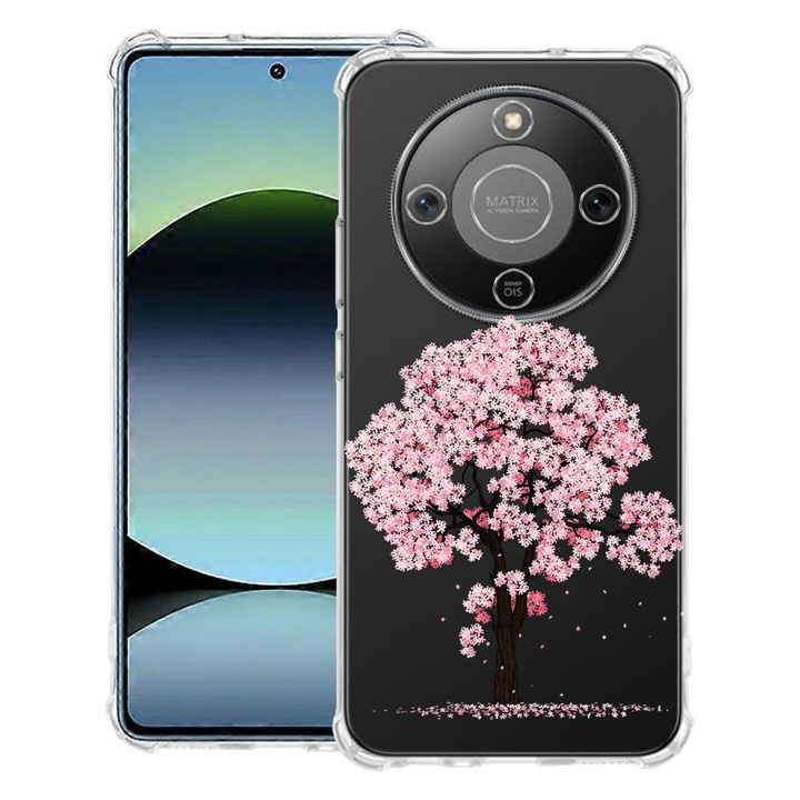 BestCase® Husa Anti Shock 1.5mm Compatibila cu Honor Magic8 Lite, cu Design Cherry Blossom Trees, Reinforced 4 Corners, 3128364 AS 1833