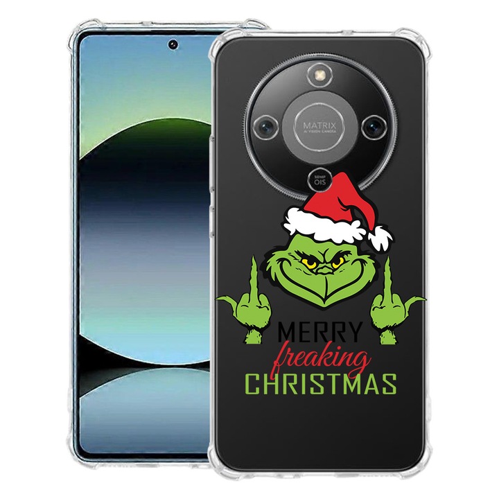 BestCase® Husa Anti Shock 1.5mm Compatibila cu Honor Magic8 Lite, cu Design GreenMass - Merry Xmas, Reinforced 4 Corners, 3128364 AS 1603