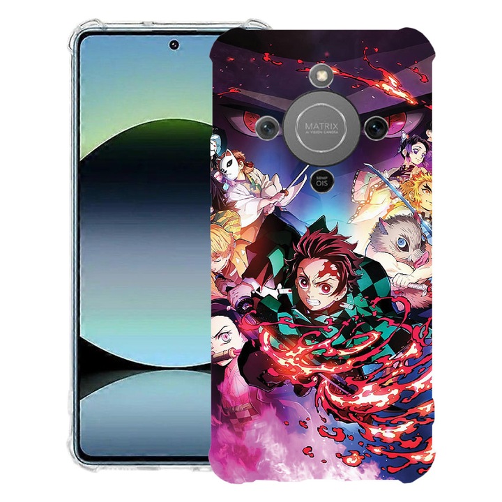 BestCase® Husa Anti Shock 1.5mm Compatibila cu Honor Magic8 Lite, cu Design Demon Slayer, Reinforced 4 Corners, 3128364 AS 1701