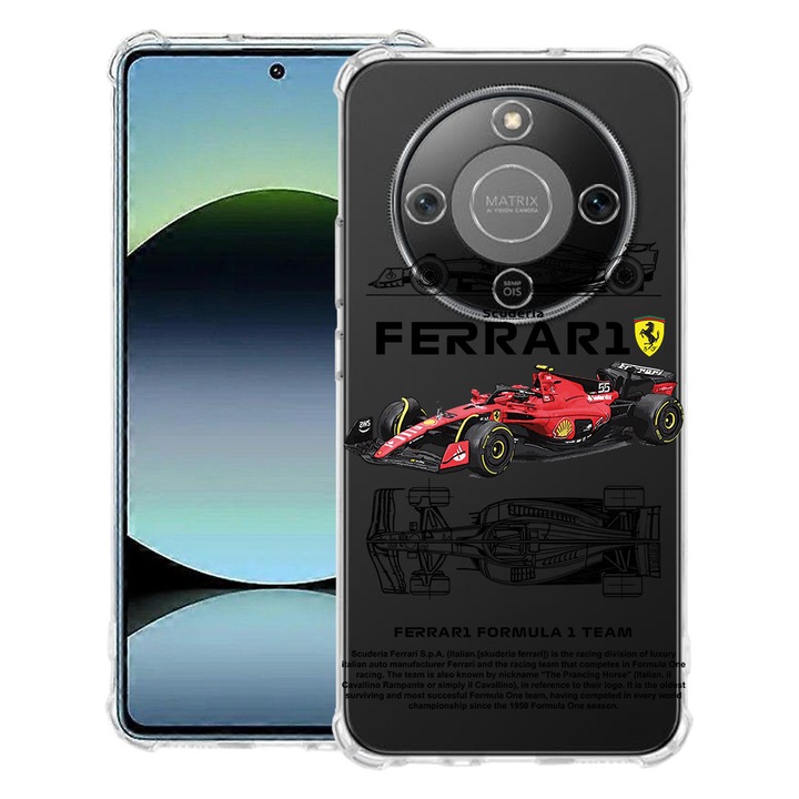 BestCase® Husa Anti Shock 1.5mm Compatibila cu Honor Magic8 Lite, cu Design Scuderia, Reinforced 4 Corners, 3128364 AS 1861