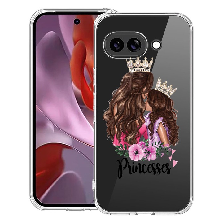 BestCase® Ütésálló tok 1.5mm Kompatibilis Google Pixel 10a-val, Princesses Gril Mom dizájnnal, megerősített 4 sarokkal, 3128359 AS 552