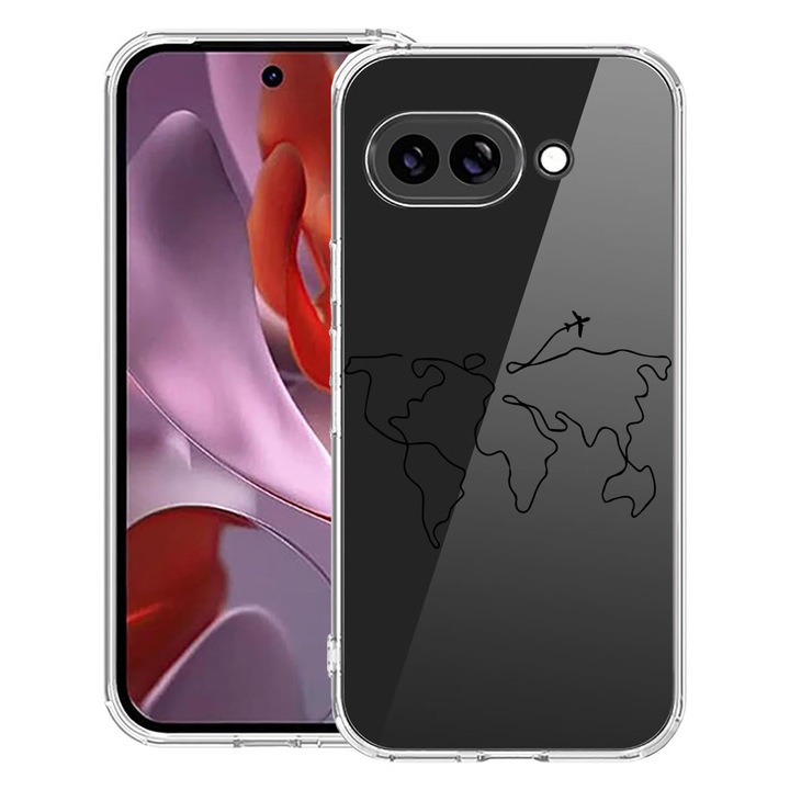 BestCase® Husa Anti Shock 1.5mm Compatibila cu Google Pixel 10a, cu Design Travel, Reinforced 4 Corners, 3128359 AS 733