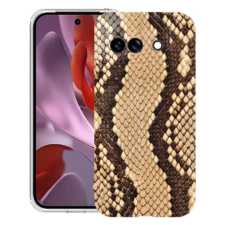 BestCase® Husa Anti Shock 1.5mm Compatibila cu Google Pixel 10a, cu Design Snake Skin Pattern, Reinforced 4 Corners, 3128359 AS 898
