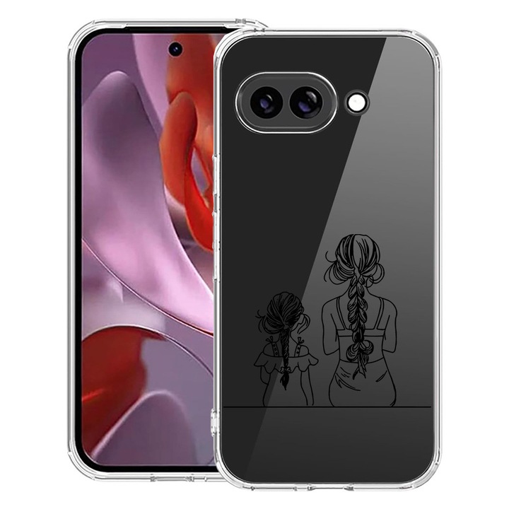 BestCase® Ütésálló tok 1.5mm Kompatibilis Google Pixel 10a-val, Anya és lánya dizájnnal, megerősített 4 sarokkal, 3128359 AS 1048
