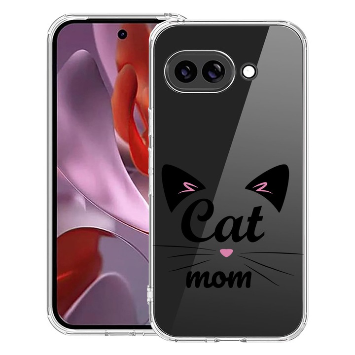 BestCase® Ütésálló tok 1.5mm Kompatibilis Google Pixel 10a-val, Macska Anya Design, Megerősített 4 sarok, 3128359 AS 1850