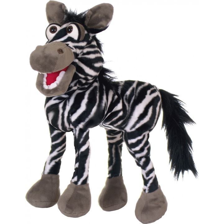 Papusa de mana, Living Puppets, Zebra, 45 cm