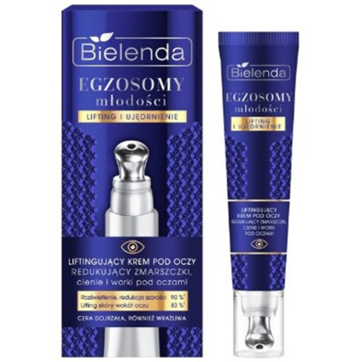 Crema ochi, Bielenda, Exosomes Of Youth, lifting și reducere cearcane, 15 ml