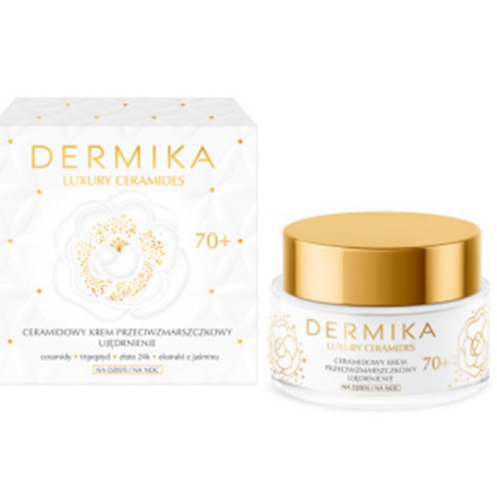 Crema antirid 70+, Dermika, Luxury Ceramides, Fermitate intensa, 50 ml