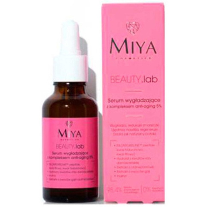 Serum anti-aging, Miya, Beauty.lab, Actiune anti-imbatranire complex 5%, 30 ml