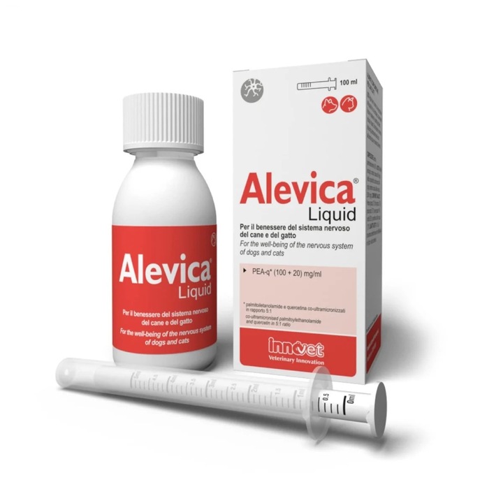 Supliment nutritiv pentru caini si pisici, Innovet, Alevica Solutie Orala, 100 ml