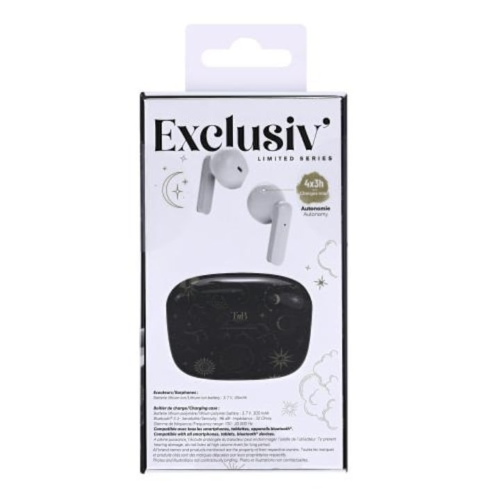 Casti cu fir FONENG USB-C, microfon integrat, 1.2m, Alb
