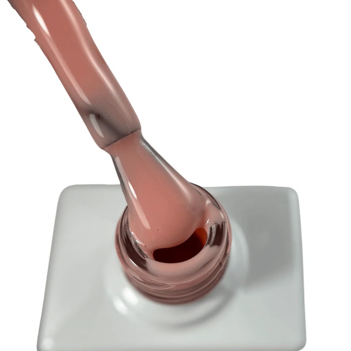 Lac de unghii, Duchesse Nails, Rubber Base Peach Nude, vascozitate medie, finish lucios, 15ml