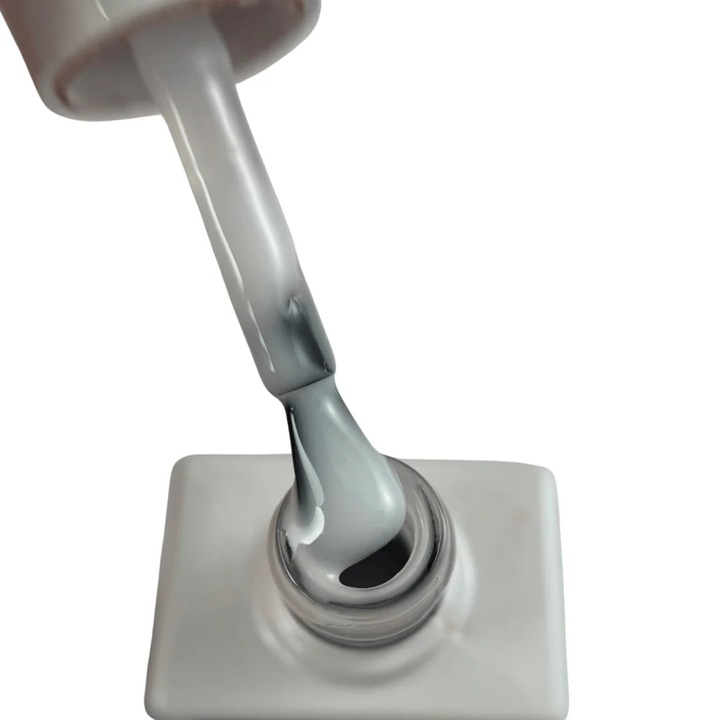 Oja semipermanentă Duchesse Nails, Rubber Base Snow White, alb, 15ml