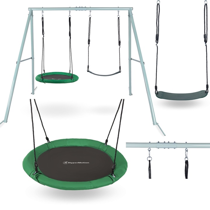 Градинска Люлка, Hypermotion, Swing Hyp2, Висока Устойчивост На Вода, Атмосферни Условия И UV Радиация, Бързосъхнещи Свойства, Регулируема Дължина На Въжетата Между 0.85 - 1.4 M, Максимален Капацитет На Натоварване 200 кг, Многоцветна