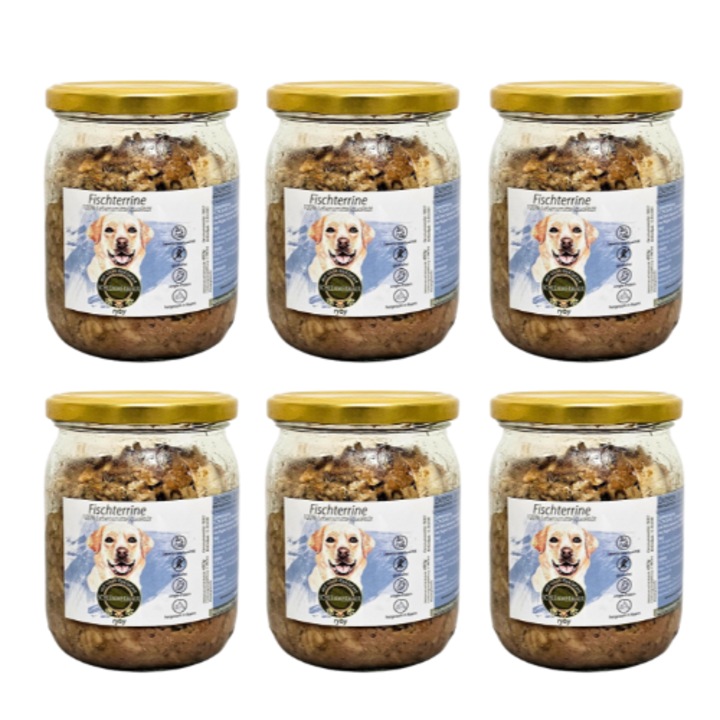 6x400g kutyaeledel sprotnival és sárgarépával, omega 3, főtt diéta, Schlemmermaul