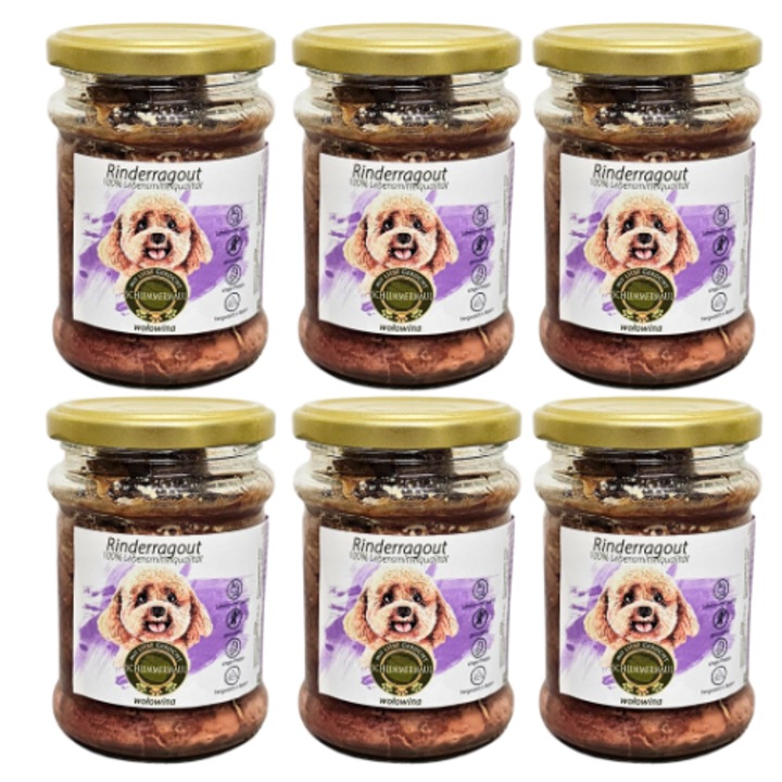 Ragude Vita cu Morcov 200g, főtt eledel kutyáknak, monoproteines, tartósítószermentes