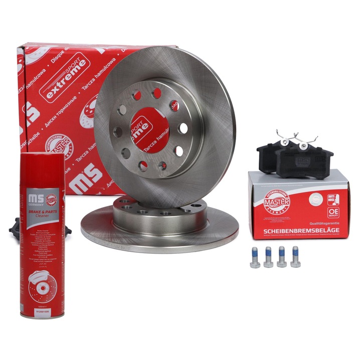 Комплект дискове и накладки Master-Sport Германия, задни, 24011002611, 1.6-2.5 TDI, многоцветен