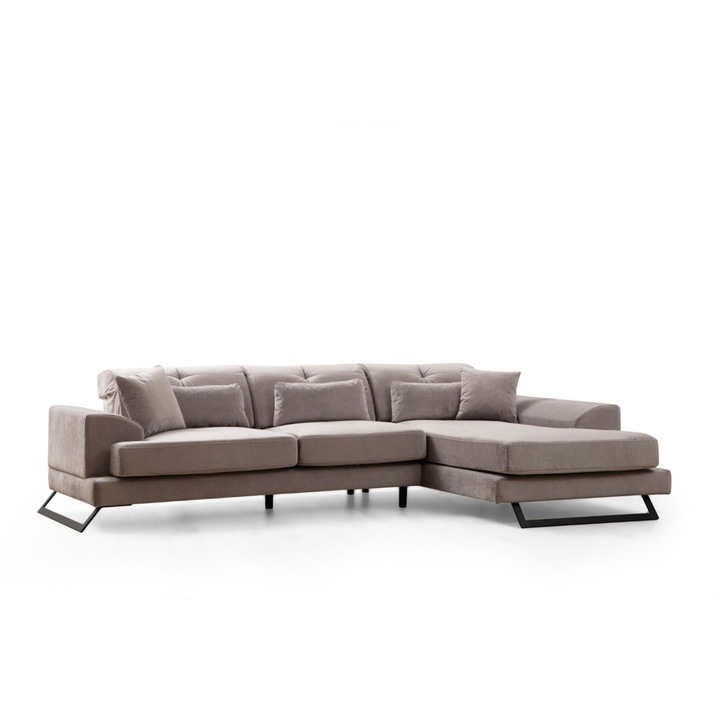 Colțar modular Frido gri deschis 109x304x92 cm