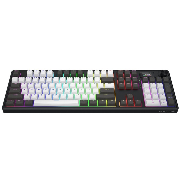 Клавиатура Hator Skyfall 100 PRO, безжична 2.4Ghz, RGB подсветка, черна